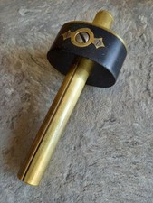 Vintage Ebony and Brass Head Mortice Gauge with Adjusting Screw