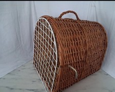 Vintage Wicker Cat Basket Pet