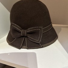 Brown cream Ladies Cloche Hat