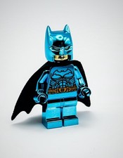 Lego Chrome Blue Plated Batman open Chin Minifigure DC Superheroes New!!