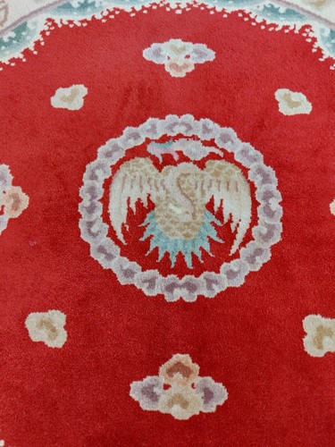 Chinese antique rug with - chinese,