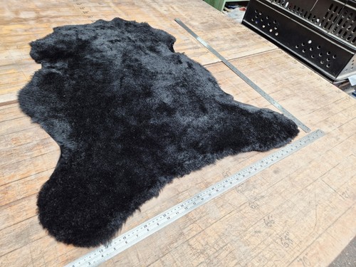 Black genuine sheep skin - genuine,