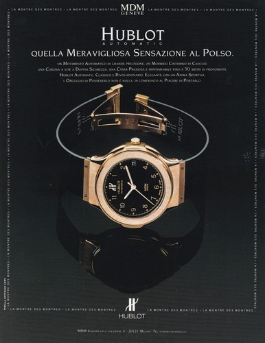 Hublot watch magazine print - watch,