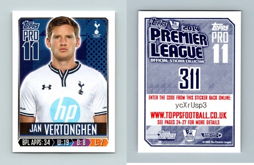 Jan vertonghen 311 premier - vertonghen, #311