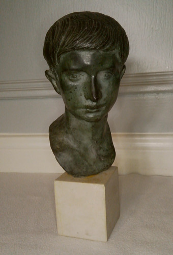Roman emperor bronze - bronze, bust