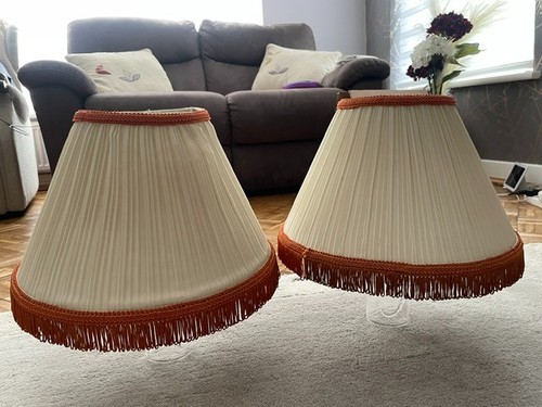 Pair vintage pleated - pair,