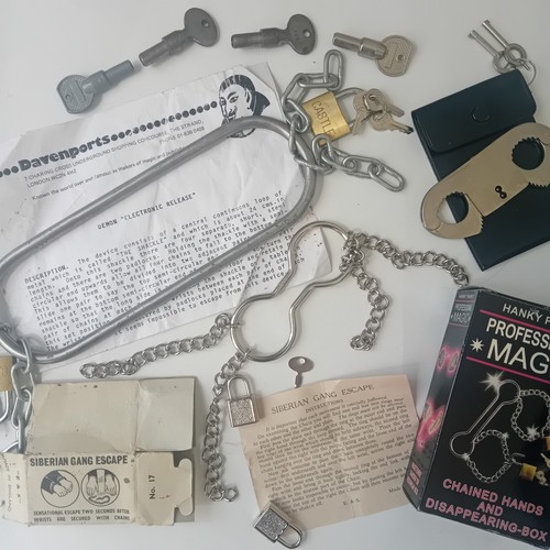 Escapology props ephemera - escapology,
