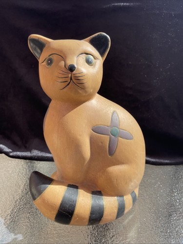 Vintage ceramic cat figurine - vintage,