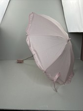 Pink Parasol Frilly Umbrella Brolly For Buggy Pram Stroller