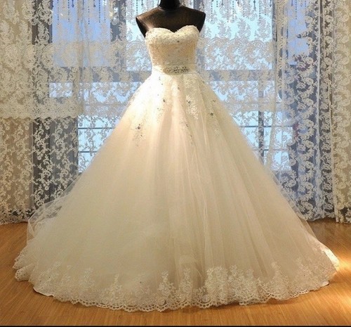 White ivory strapless lace - strapless,