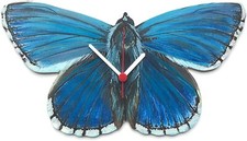 Blue Butterfly Clock - Blue