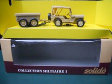 Solido Military Jeep Willys & Trailer 4 Wheels Special Fair Trade New Box