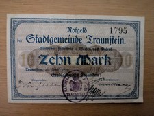 German Notgeld Banknote. 10 Mark.
