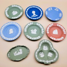 Wedgwood Jasper Wear Blue Green Terracotta Trinket Dish Ash Tray Bundle