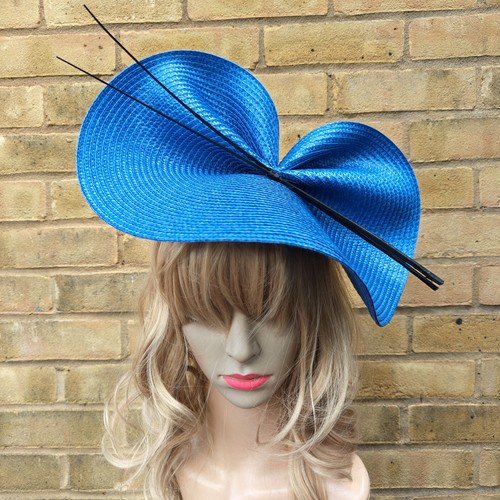 Azure blue fascinator - blue,