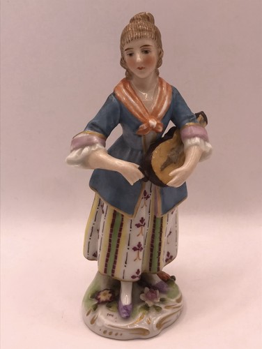 Sitzendorf hurdy gurdy player - sitzendorf,