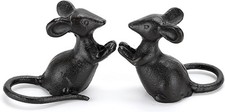 2 Cast Iron Little Mouse