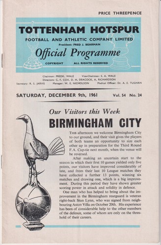 1961 tottenham hotspur v - 1961-62,