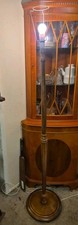 Vintage Carved Wood  Wooden Floor Standing Standard Lamp 