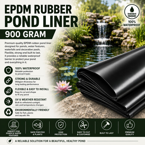 Epdm rubber pond liner 900 - epdm, gsm