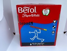 Berol By Paper Mate Fibre tipped Pens Broad Teachers Club Box of 230 pens
