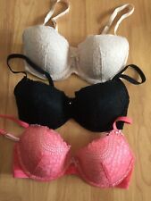 Next bras 32D peach black cream