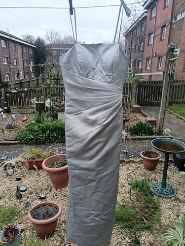Formal prom dress silvery - formal,