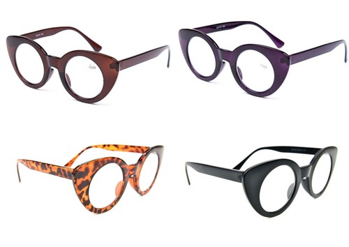 Cat eye reading glasses metal - reading,