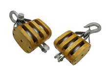 Treble Sheave Wooden Pulley