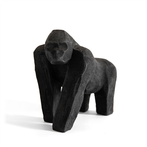 Abstract black gorilla - black,