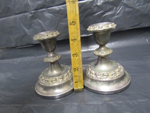 Pair vintage silver plated - of,