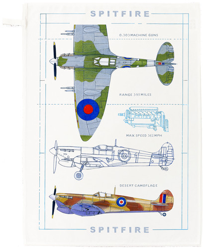 Wwii spitfire plane cotton - plane, tea