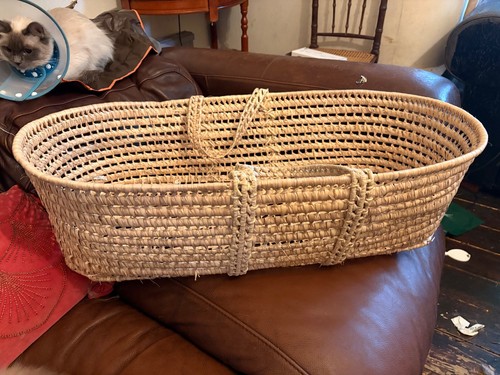 Natural woven moses basket - moses,