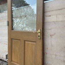 Hardwood Backdoor - Double Glazed 76.5 Inches x 33 Inches