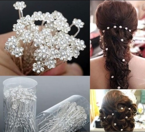 10x diamante wedding hair pins - 10x,