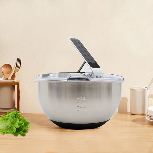 Stainless steel salad spinner - stainless,