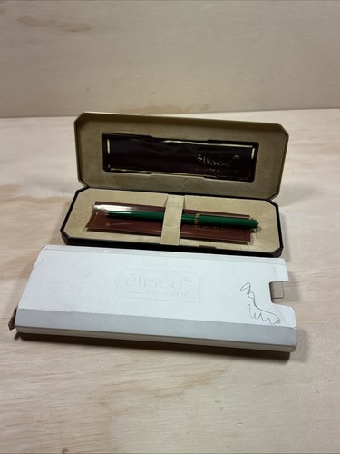 Elysee green ballpoint pen vtg - elysee,