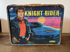 Vintage 1983 Thermos - Knight Rider Metal Lunch Box -   Retro 1980s Collectible