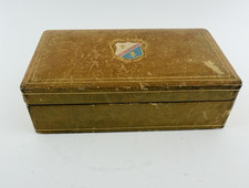VTG Gold Toned Leather Wooden