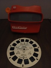 Vintage View Master 3D Viewer Red Classic W/ (1) 1984 Cabbage Patch Kids Slide