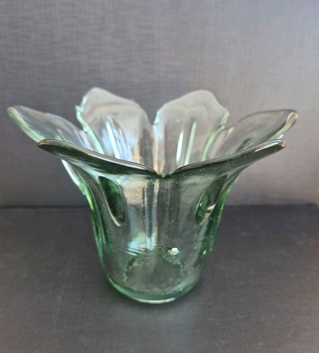 Recycled art glass - aqua, green