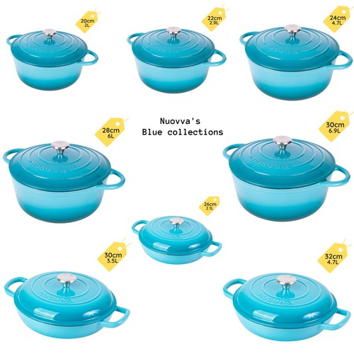 Light blue non stick enamelled - light,