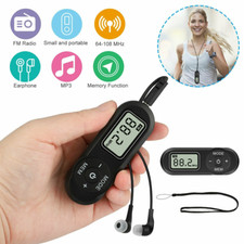 Mini Portable LCD FM Walkman Radio Receiver Player+Earphone for Walking Jogging