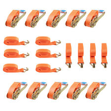 10x 6m 5000kg 5 ton Heavy Duty Ratchet Strap Tie Down J Hook lashing strap