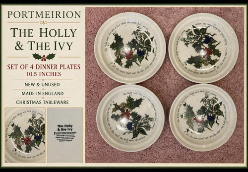 Holly ivy dinner plates - ivy, set