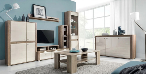 Modern cream high gloss living - gloss,