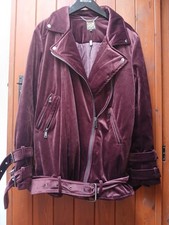 Biba Plum Berry Velvet Biker
