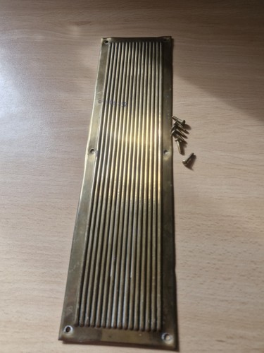 Brass antique ribbed - brass, door