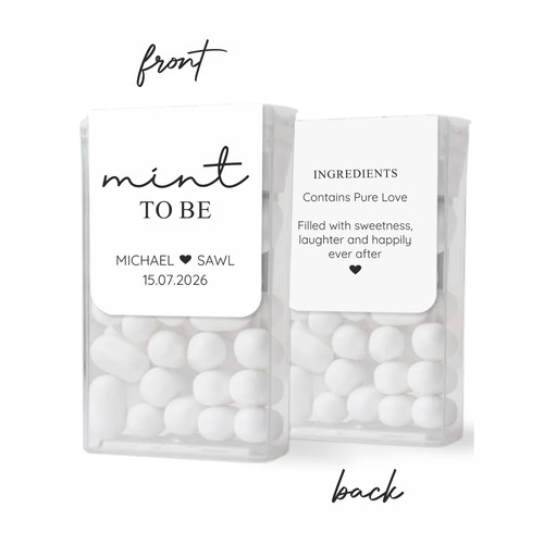 Personalised tic tac stickers - tac,