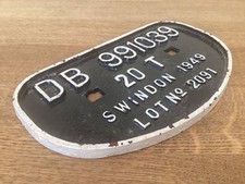 Original Railway Wagon D Plate